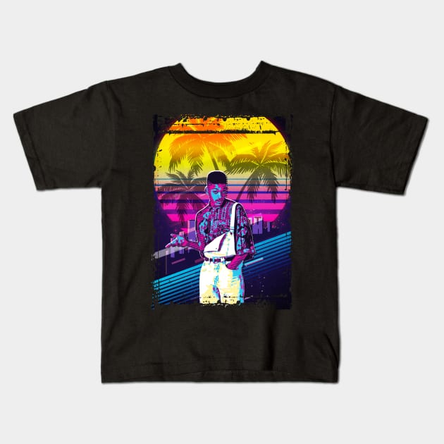 Fresh Prince retro art Kids T-Shirt by PrintstaBee